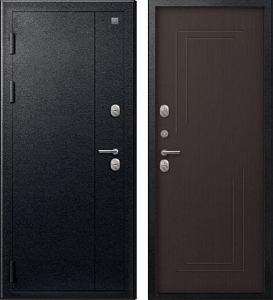 Товар Дверь Термо-100 Черный муар - Темная лиственница DIS007363